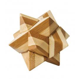 Joc logic iq din lemn bambus star cutie metal