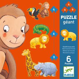 Puzzle gigant djeco animale salbatice