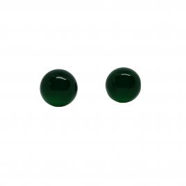 Cercei cu piatra semipretioasa agata verde 8 mm