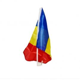 Set Drapel Romania pentru masina 2 bucati cu suport 45 x 30 cm