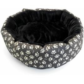 Culcus moale cu perna pentru caine/pisica culoare negru impermeabil baza antiderapanta 50 cm