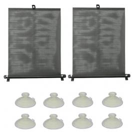 Jaluzele auto retractabile negre set 2 buc x 55cm latime