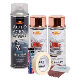 Kit complet reparatie si vopsire jante culoare Cupru Metalic V2