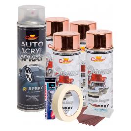 Kit complet reparatie si vopsire jante culoare Cupru Metalic V4