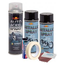 Kit complet reparatie si vopsire jante culoare Negru Metalizat V2