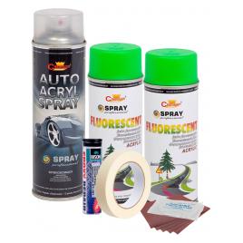 Kit complet reparatie si vopsire jante culoare Verde Fluorescent V2