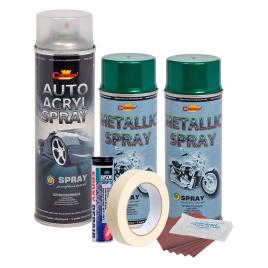 Kit complet reparatie si vopsire jante culoare Verde Metalizat V2