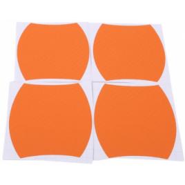 Set 4 bucati protectie zgarieturi manere usa din autocolant carbon 3D Orange