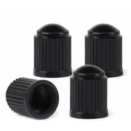 Set 4 capacele auto din plastic pentru ventil culoare Neagra