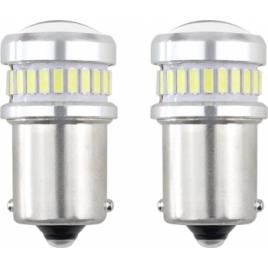 Set becuri auto cu LED CANBUS P21 R5W/R10W 30 SMD Alb 12V/24V