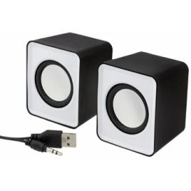 Boxe Stereo 2.0 cu conectare USB and Jack putere 2 x 3W culoare alba