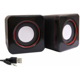Boxe Stereo 2.0 cu conectare USB and Jack putere 2 x 3W culoare neagra