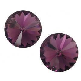 Cercei cu cristale de la Swarovski amethyst 8 mm