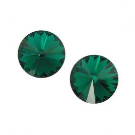 Cercei cu cristale de la Swarovski emerald 8 mm