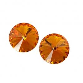 Cercei cu cristale de la Swarovski tangerine 8 mm