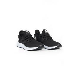 Sneakers Letoon negru-alb din material textil flexibil 2102