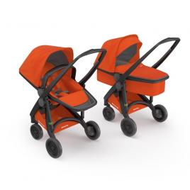 Carucior copii 2 in 1 greentom 100% ecologic black orange