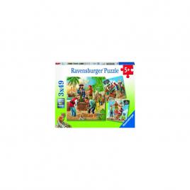 Puzzle aventurile piratilor 3x49 piese