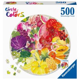 Puzzle cerc fructe si legume ravensburger 500 piese