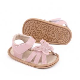 Sandalute roz cu fluturas (marime disponibila: 3-6 luni (marimea 18