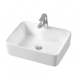 Lavoar pe blat baldur, fluminia, 48x37 cm, alb,ceramica sanitara