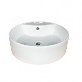 Lavoar pe blat ibiza, fluminia, 46.5x46.5 cm, alb,ceramica sanitara
