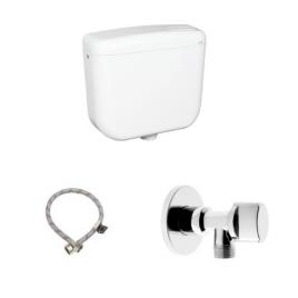 Rezervor wc concept 1 ,9 l, monobloc, alb,cu robinet coltar 1/2 x 1/2 si racord alimentare apa 1/2 x 3/8