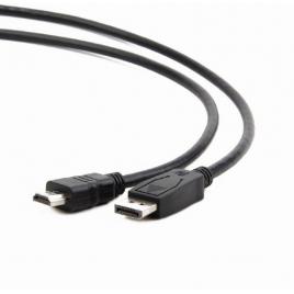 Cablu video spacer, adaptor displayport (t) la hdmi (t), 4k, 1.8m, black,