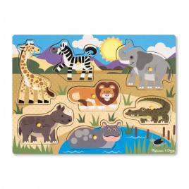 Puzzle din lemn animalele safari