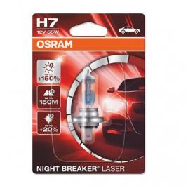 Bec 12v h7 55 w night breaker laser nextgen +150% blister 1 buc osram
