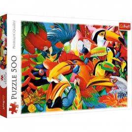 Puzzle trefl 500 pasari colorate