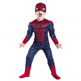 Costum spiderman cu muschi ideallstore® pentru copii, marime s, 3 - 5 ani, rosu