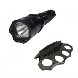 Lanterna cu electrosoc cu acumulator, led + box cadou