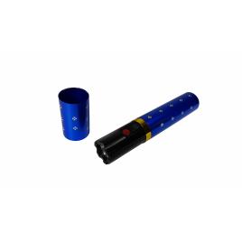 Mini electrosoc in forma de ruj cu lanterna, albastru