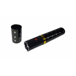 Mini electrosoc ideallstore® in forma de ruj, lipstick trouble, cu lanterna, negru