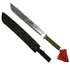 Sabie de vanatoare, samurai blade, maner textil, 67 cm, teaca cadou