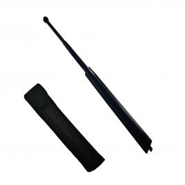 Baston telescopic 50 cm, negru, 3 sectiuni, husa cadou