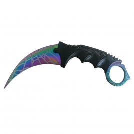 Cutit-karambit, rainbow web, 18.5 cm, multicolor