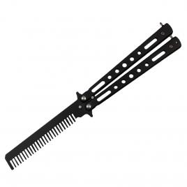 Briceag fluture ideallstore tip pieptan, black comb, 22 cm, negru