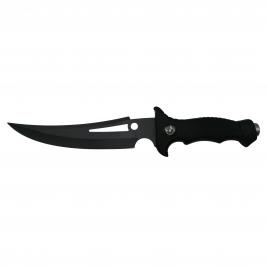 Cutit de vanatoare ideallstore®, vendetta knife, otel inoxidabil, negru, 31.5 cm, toc inclus