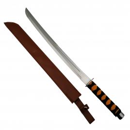 Sabie de vanatoare, ninja path, maner lemn, 70 cm, teaca inclusa