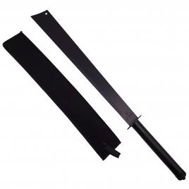 Sabie de vanatoare ideallstore®, ninja blade, maner metal, 81 cm, negru, teaca inclusa