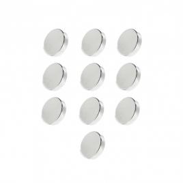 Set 10 magneti foarte puternici, gri, disc, simplu, 10mm x 3 mm