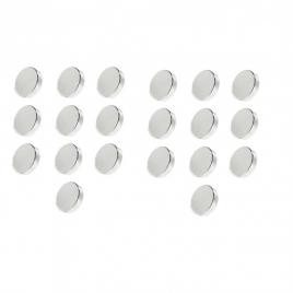Set 20 magneti foarte puternici, gri, disc, simplu, 10mm x 3 mm