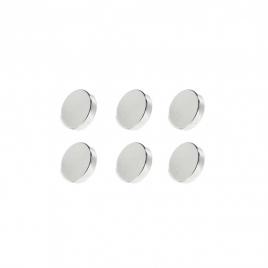 Set 6 magneti foarte puternici, gri, disc, simplu, 10mm x 3 mm