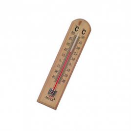 Termometru decorativ, model simplu, 50 grade c, 120 grade f, 19 x 4 cm, galben