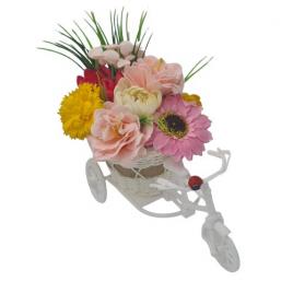 Bicicleta, aranjament floral trandafiri 