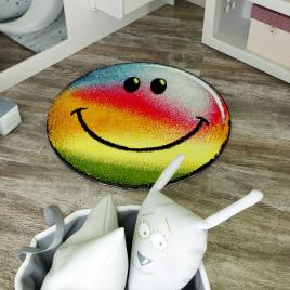 Covoras rotund, model rainbow, dimensiunea 67x67 cm, multicolor