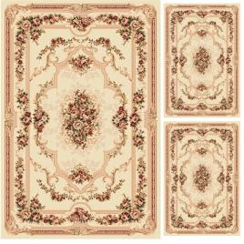 Set 3 covoare lotos 574, crem   bej: 2 buc. 80x150 cm, 1 buc. 200x300 cm.