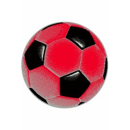 Covoras rotund,model minge fotbal, rosu